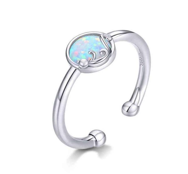

women open finger rings adjustable simple dign 925 sterling sier opal ring3434913