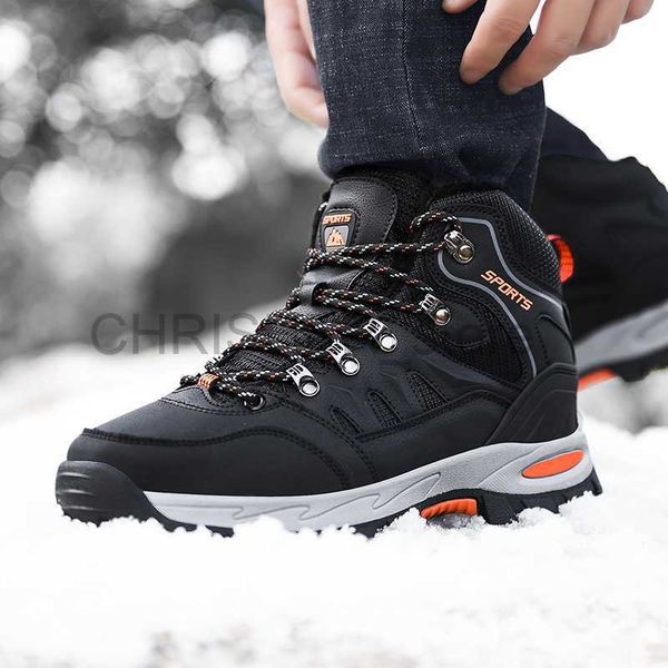 

other sporting goods keep warm winter hiking shoes with fur waterproof outdoor hiking boots man sneakers trekking shoes plus size 36-47