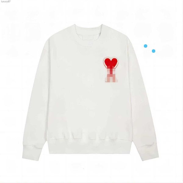 

hoodie male and female designers amis paris hooded highs quality sweater embroidered red love winter round neck jumper couple sweatshirts yc, Black