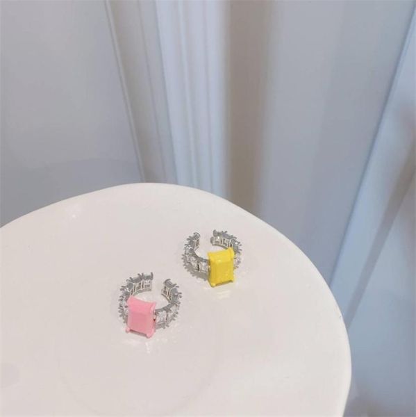 

net red same pink paint ring candy color ins fashion irregular exaggerated square enamel drop glaze7519886