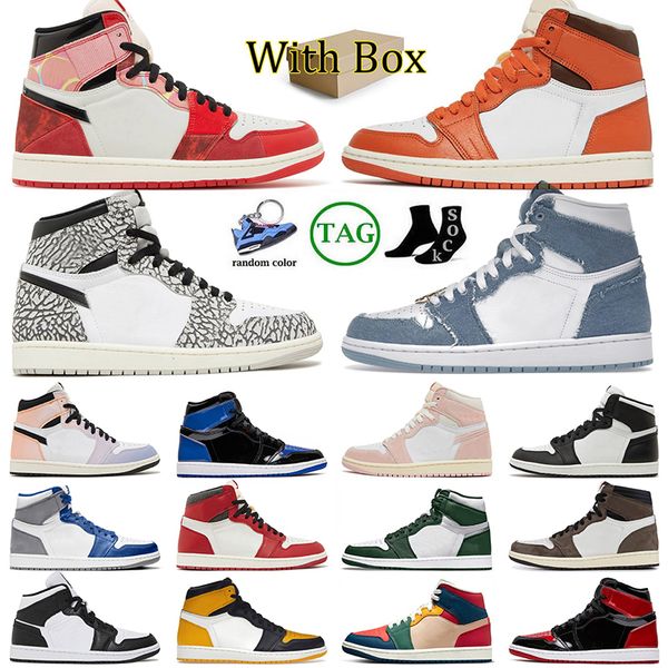 

designer mid high 1s shoes jumpman 1 split space jam phantom men spider basketball sports washed pink green dark mocha university blue sneak