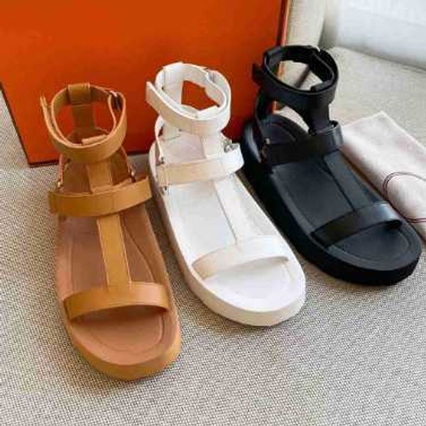 

2023 elling famous brand women's paris stylish platform sandals designer new fashion summer casual roman shoes for women wholesale, Black
