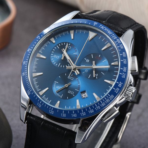 

2023 new watch men's leisure diamond watches gold steel case leather quartz wristwatch strap male relogio masculino rado4, Slivery;brown