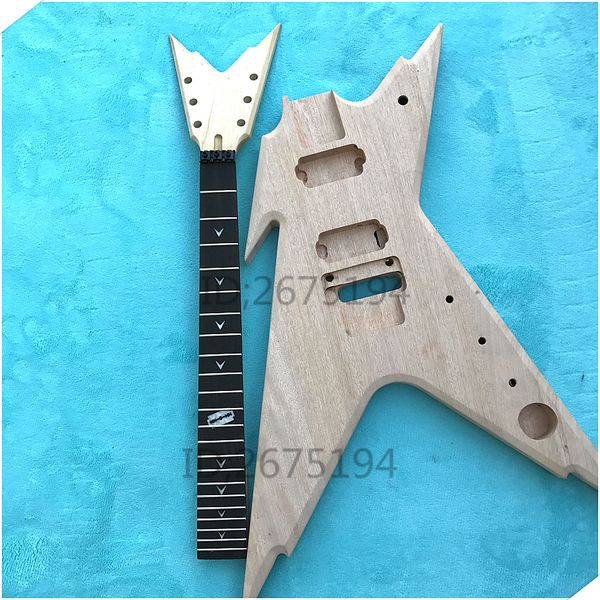 

unfinished opposite-electric guitar. beautiful grain,ing