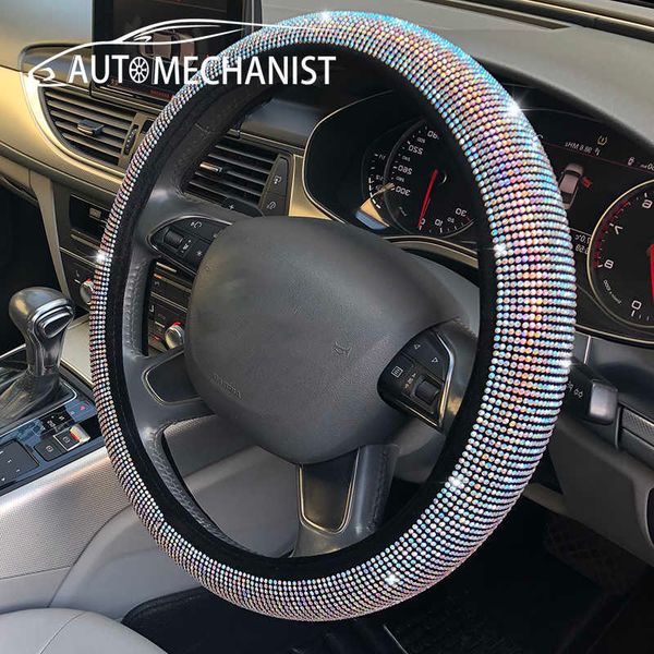 

covers bling crystal car steering wheel cover luxury auto rhinestone steering wheel protector for lady women car interior accessories g23052