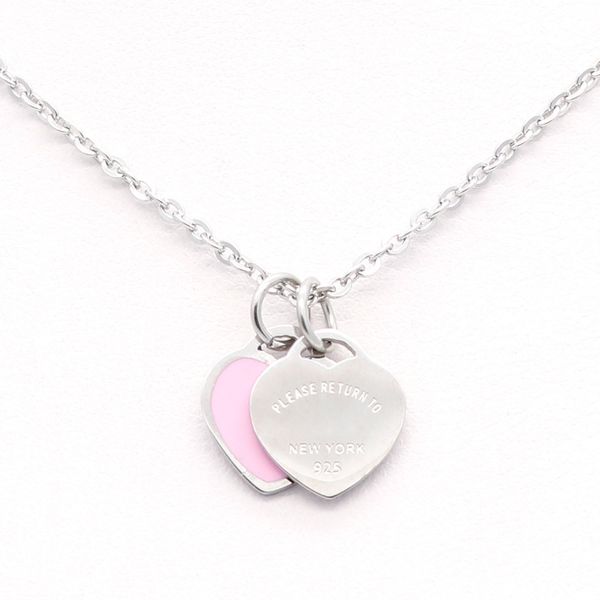 

r luxury heart necklace women's necklace party gift, Silver