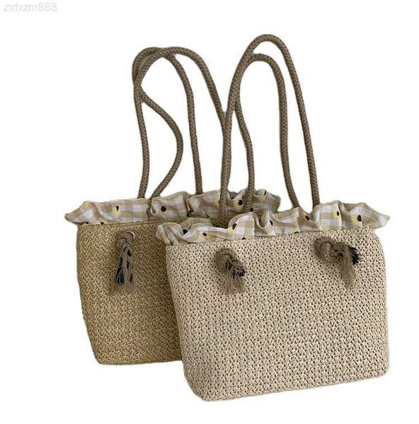 

women's classic summer casual straw beach bag shoulder handbag tote for travel or shopping