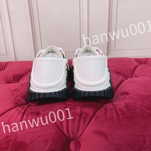 

luxury fashion women mens casual shoes desiner genuine leather platform lace up sneakers runway running walking shoe, Black