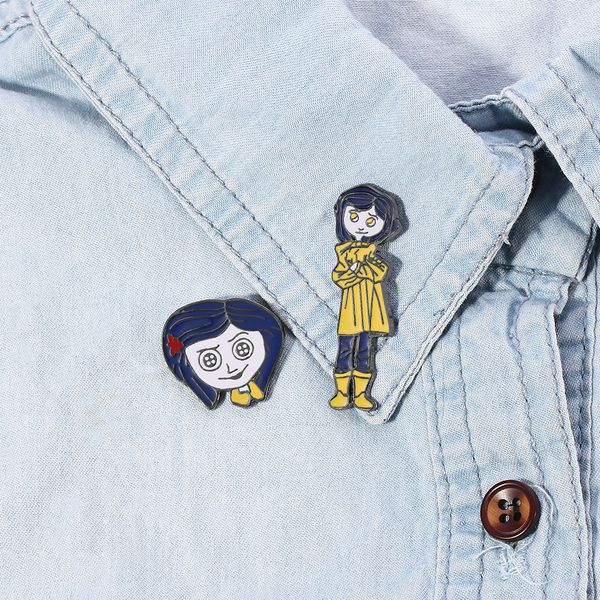 

ghost mother pin cute anime movies games hard enamel pins collect metal cartoon brooch backpack hat bag collar lapel badges, Blue