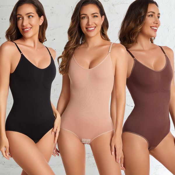 

new one-piece corset women's belly pants open hip shaping sling plus size underwear elastic corset body black brown apricot size s-xxxl, Black;white
