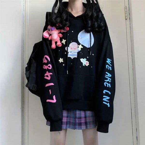

kuromi streetwear hoodies jacket kuromied jacket coat outwear sweatshirt new men and women, Black