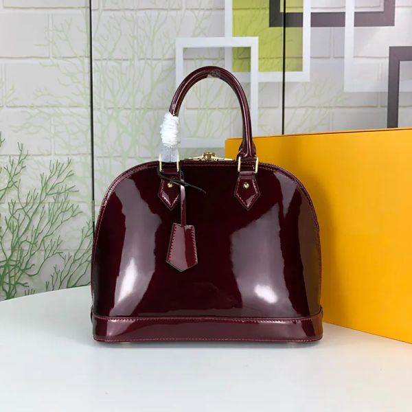 

m91606 designer alma bb leather women shell bag classic bb lady purse shoulder bags with lock fashion handbags cross body totes m93595
