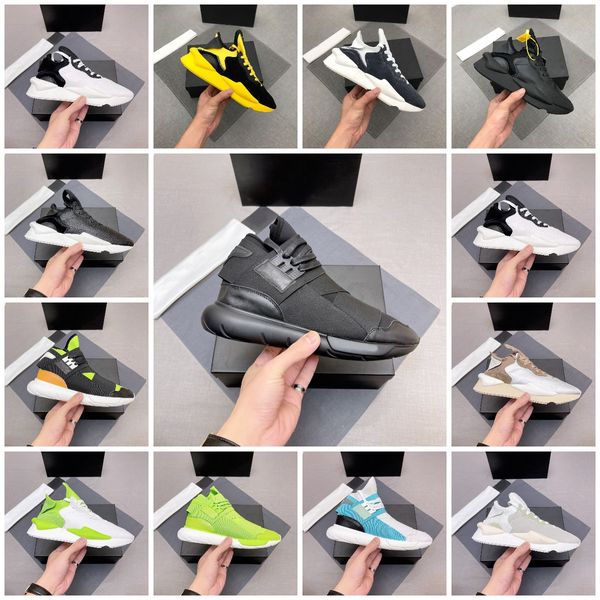 

casual shoes luxury designer men kaiwa trainer qasa racer sneakers chunky calfskin platform sneakerblack white leather high size 38-45, Black