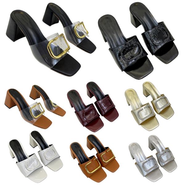 

sandals designer sandals women sandals fashion casual slippers summer classic sandals with height 7.5cm suitable for home party wear, Black