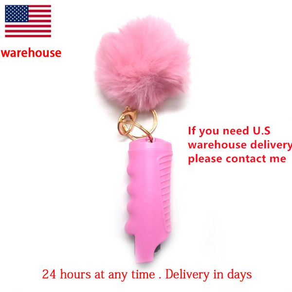 

portable self-defense keychain plastic spray shell supplies keychain for women, Silver