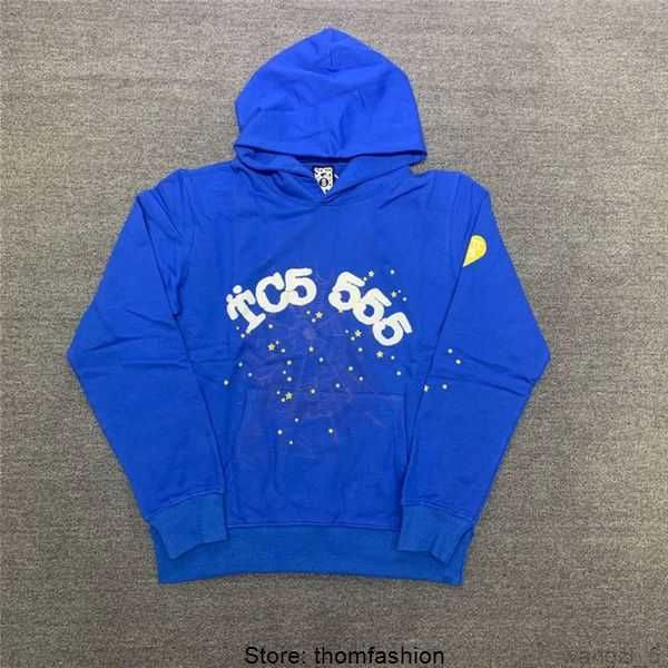 

2023 men's hoodies sp5der young thug 555555 pullover pink red hoodye pants men quality shoe sp5ders printing spider web sweatshirts, Black