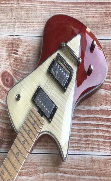 

custom grand armada electric guitar in yellow and red accept customized4217726