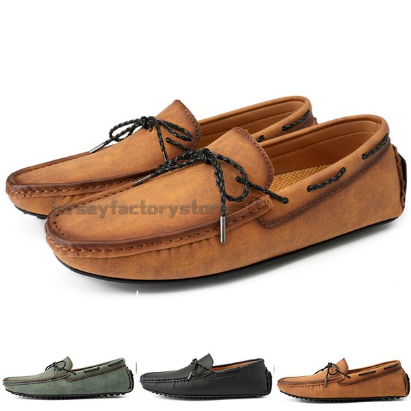 

fashion mens casual shoes drive comfortable breathable daily men leather scrub hundred leisure black slip on man lazy overshoes sneakers jog
