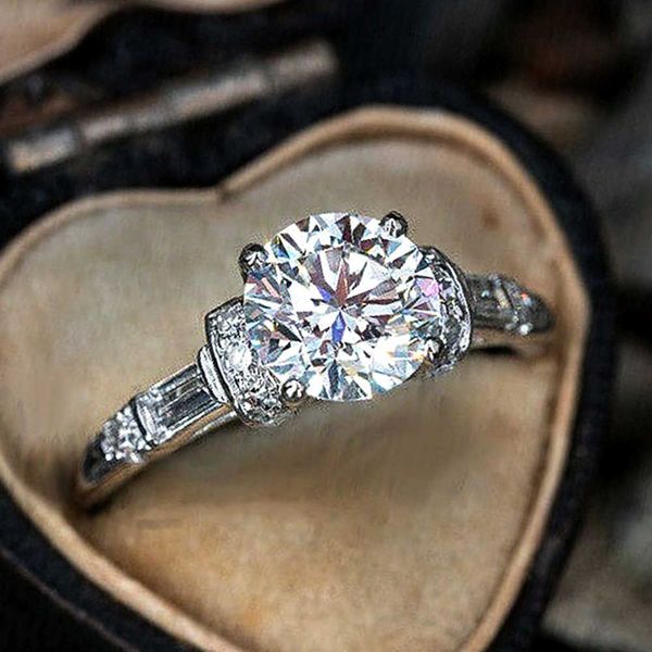 

band rings huitan low-key design cubic zirconia rings for women wedding engagement bands silver color rings fashion jewelry aa230524