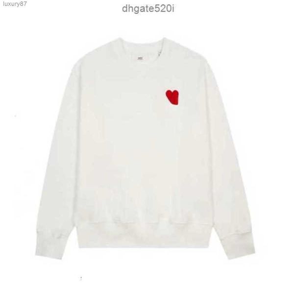 

hoodie male and female designers amis paris hooded highs quality sweater embroidered red love winter round neck jumper couple sweatshirts 20, Black
