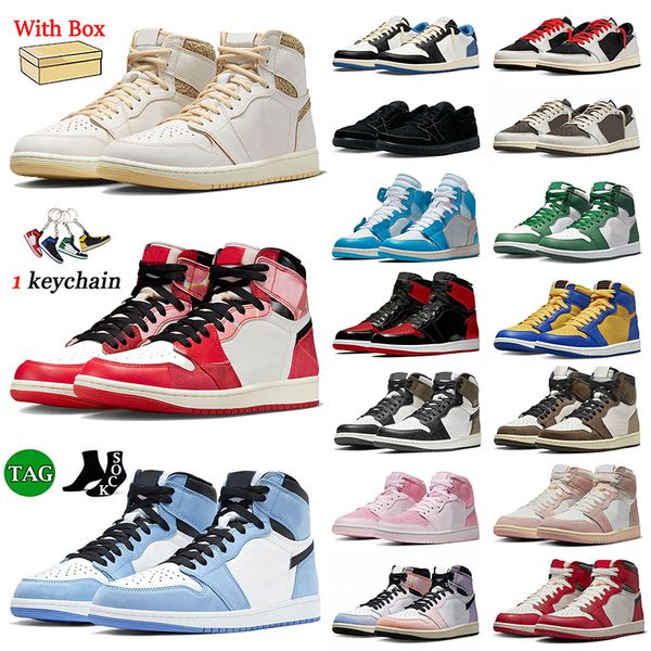 

designer 1s men basketball shoes jumpman 1 spider-verse next chapter craft university blue ts olive black phantom washed pink lost found sky