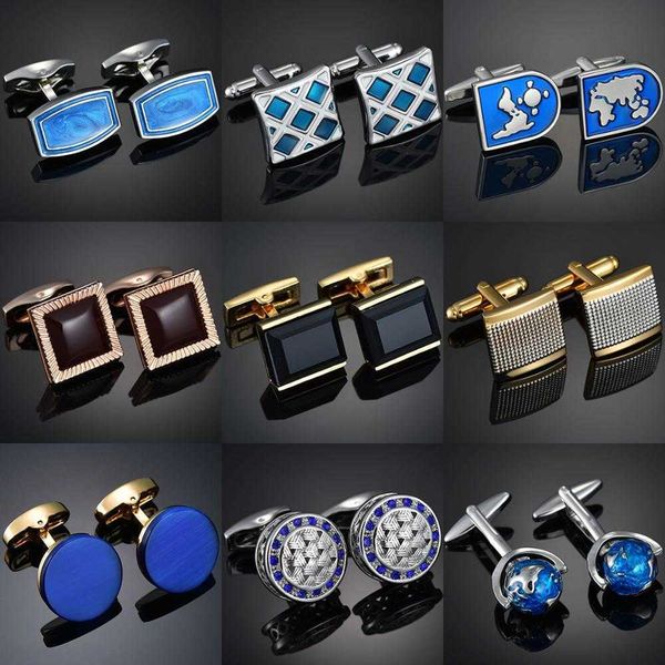 

links men's brand luxury shirt gold crown/gem cuff button gemelos wedding abotoaduras jewelry g220525, Silver