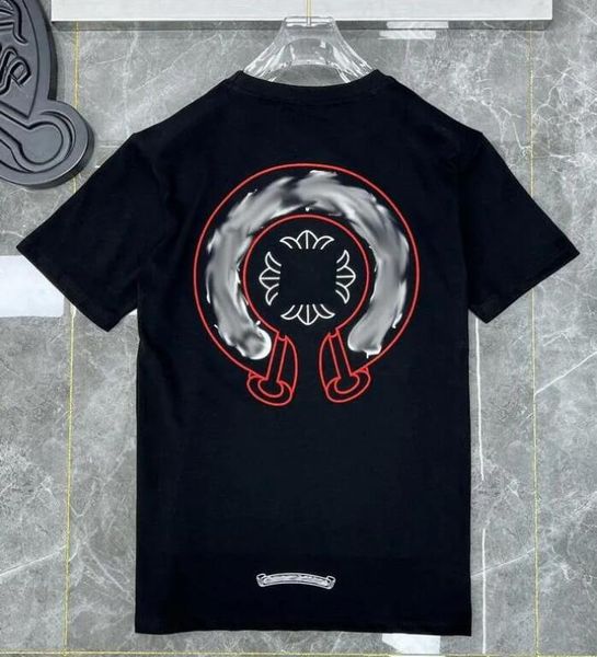 

men's t-shirts classics mens t shirts heart brand crew neck chromes short sleeves tees ch t-shirts sweater casual horseshoe sanskrit de, White;black