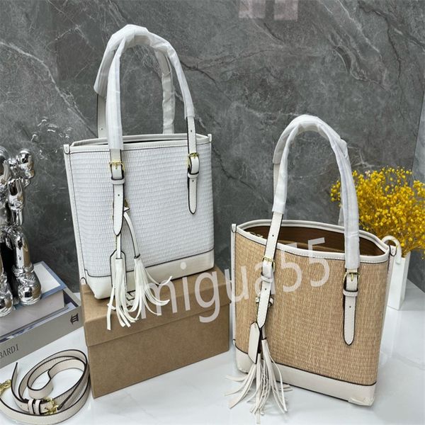 

premium designer shoulder bag elegant simple summer straw totes large capacity handbags crossbody bag
