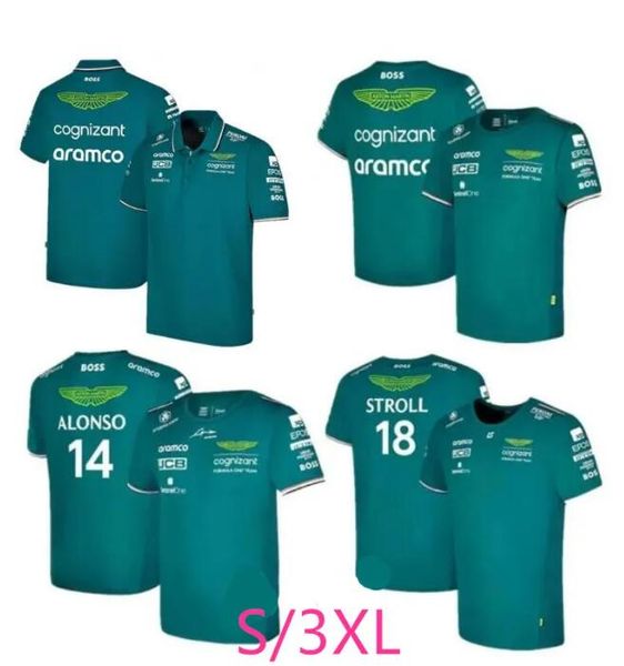 

men's soccer shirts aston martin jersey t-shirt amf1 2023/24 official mens fernando alonso t-shirt formula 1 racing suit f1 shirt moto, Black;yellow