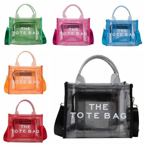 

new pvc designer bag marc tote bag large totes summer women fashion all-match shopper bags transparent shoulser designers handbags