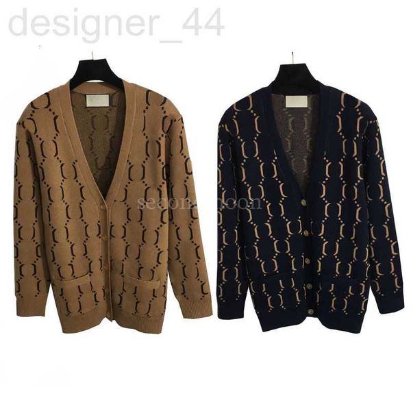 

women's knits & tees designer women v neck knitted cardigan jacquard designer knitwear winter keep warm coats zk37, White