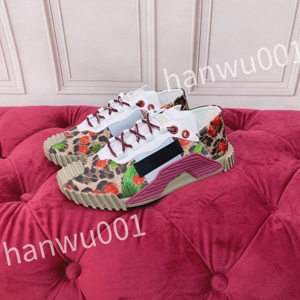 

new luxury fashion womens mens casual shoes desiner genuine leather platform lace up sneakers runway running walking shoes, Black