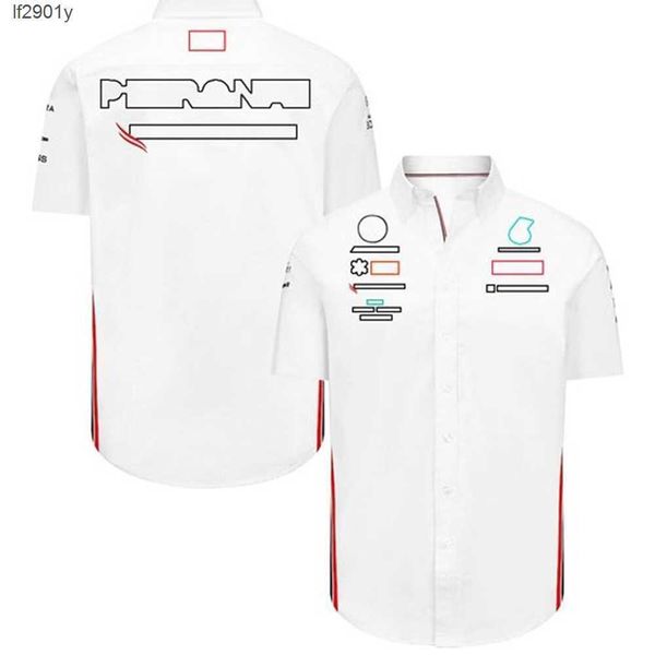 

f1 shirts 2023 formula team driver polo summer men's racing fans casual buttoned shirt motocross jersey car n667, White;black