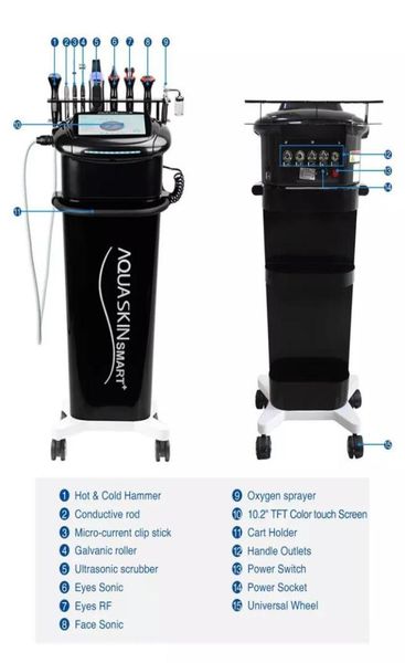 

9 in 1 radio frequency skin tighte eye lifting active oxygen face spra led facial machine for home and beauty salon without cart7861989