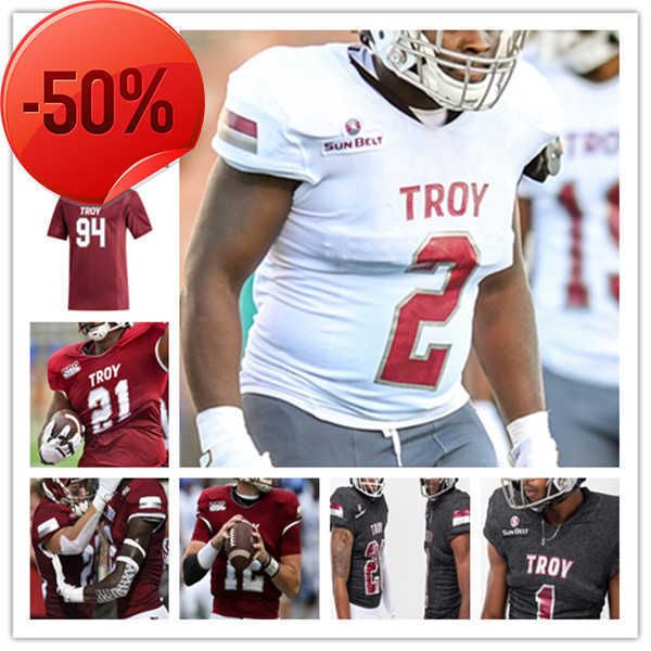 

custom troy trojan college football jersey taylor powell kimani vidal tez johnson reggie todd jabre barber luke whittemore javon solomon wil, Black;red