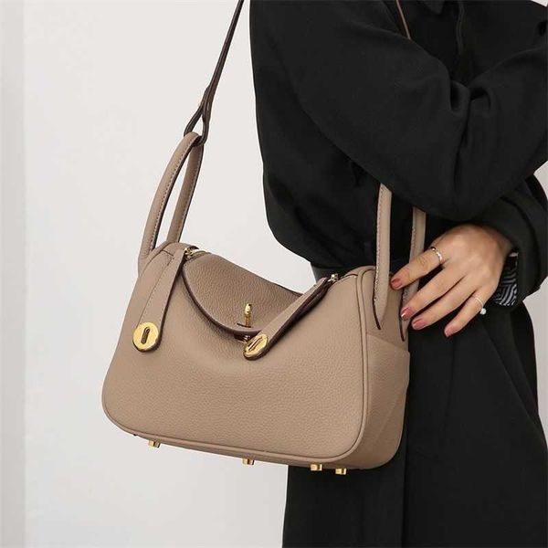 

lindi bags h erme new lindys bag leather women's bag mini bag one shoulder messenger portable mini pillow bag bag