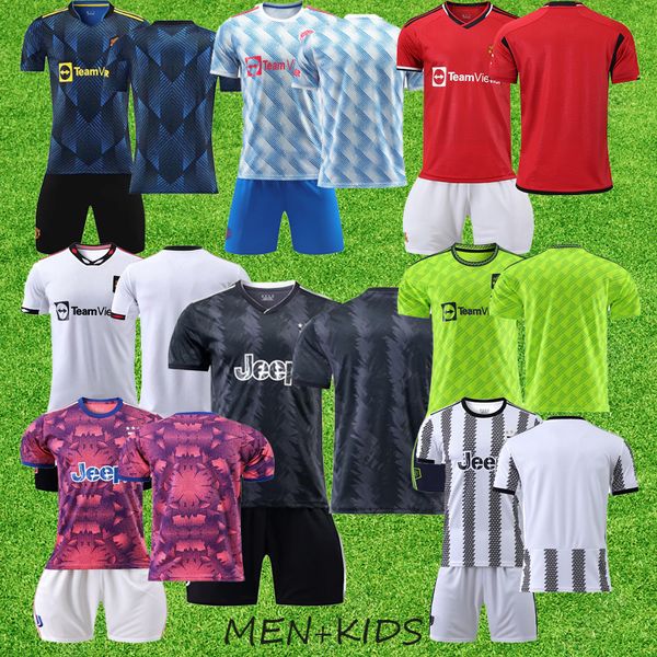 

soccer jerseys home / away jersey with socks football kit no.9 vlah #6 pogb no.7 ronal no.1 de g jersey, Black;yellow