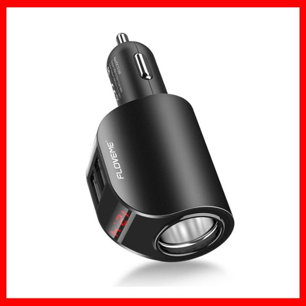 

5v 3.1a dual usb car charger digital display cigarette lighter gps tablet adapter car charger phone charger for samsung car-charge car-charg