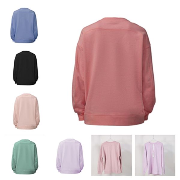 

lu-001 perfectly oversized women's crewneck sweatshirt streetwear 2023 women baggy sweater sweatshirt winter lulus lemon