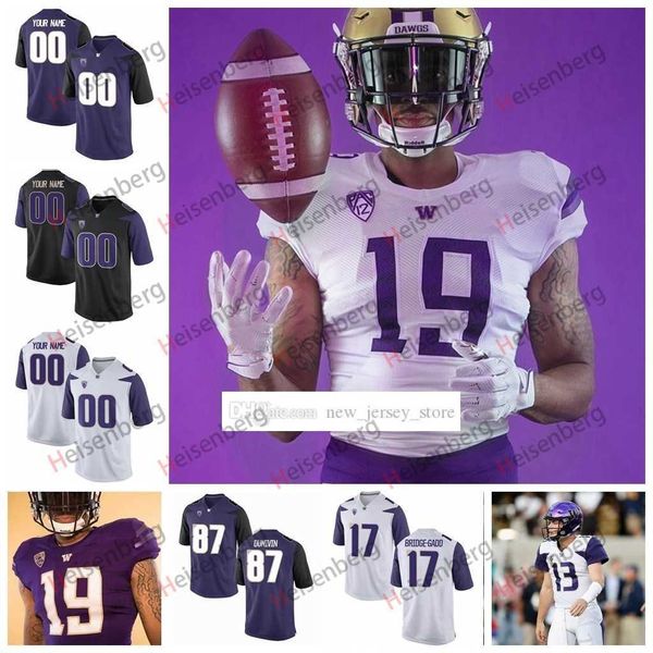 

custom s-6xl ncaa washington college huskies football jerseys 29 julius irvin 5 dylan morris 73 roger rosengarten 70 owen prentice 66 henry, Black