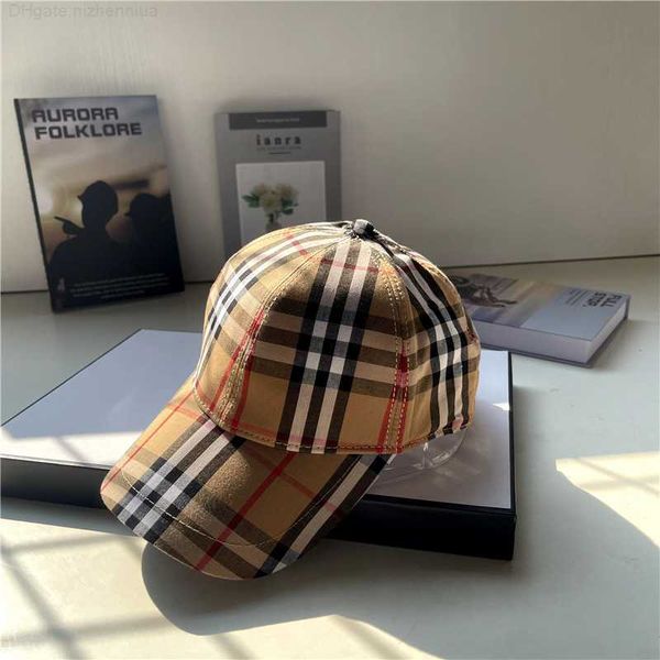 

designer luxury brand burbrery classic plaid baseball cap casual cap luxury style b home double g men's and women's common origina, Blue;gray