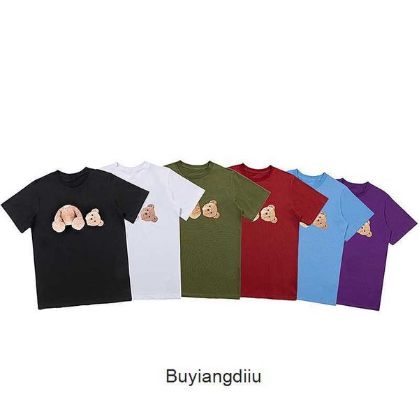 

t-shirt designer t-shirt men's palm boys and girls' sweatshirt t-shirt printed bear extra large breathable casual angel t-shirt s-, White;black