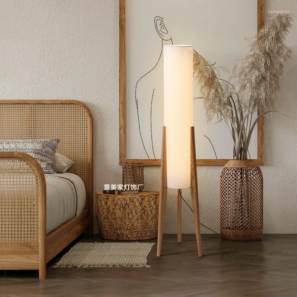 

Lamps Floor Vintage Walnut Living Room Led Bedroom Bedside Lamp Ambient Light Sofa Side Study Reading Lights Home Decoration s