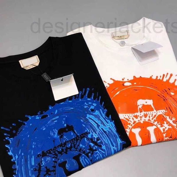 

men's t-shirts designer summer short sleeved t-shirt mens sweatshirt t shirt h graffiti horse print round neck cotton luxury tshirt pul, White;black