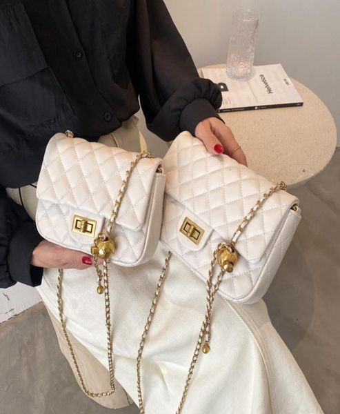 

evening bag trendy style small fragrance women039s korean version lingge golden ball chain messenger texture single shoulder5742075