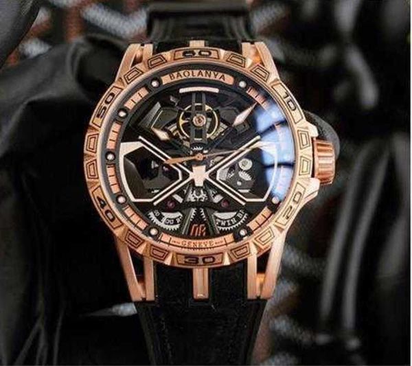 

super complex chronograph wrist watches for man new automatic men's roges king hollow out waterproof large dial fashion trend designer, Slivery;brown
