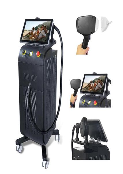 

multifunctional dual head diode laser hair removal machine 755nm 808nm 1064nm 3 wave 2022 4k screen sopra ani alex 1200w high powe2455438, Black