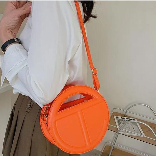 

pu leather wallets big rounds round bags fashion high-end purse bill of lading designer shoulder slung purses mini bag249e, Red;black