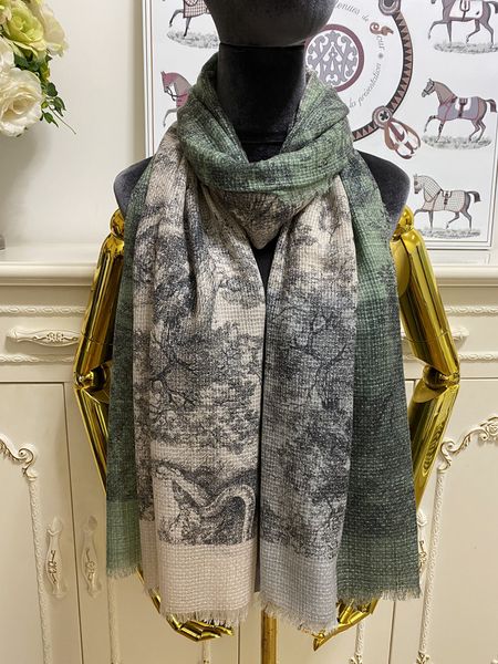 

women's long scarf scarves shawl 100% cashmere material thin and soft print pattern big size 200cm -100cm, Blue;gray