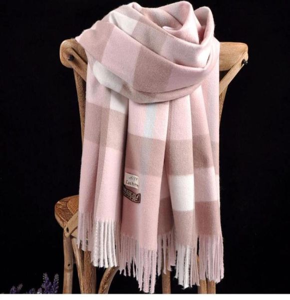 

100 cashmere scarf fashion classic plaid printed cashmere scarf ultra soft thermal cashmere scarf 190 70cm8048638, Blue;gray